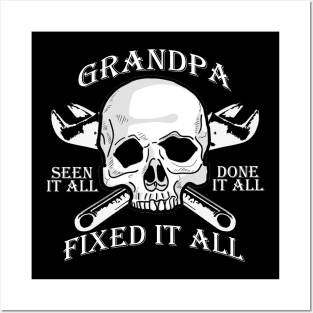 Fathers Day 2018 Grandpa Fix All Shirt Posters and Art